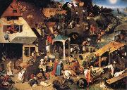 BRUEGHEL, Pieter the Younger Netherlandish Proverbs oil painting artist